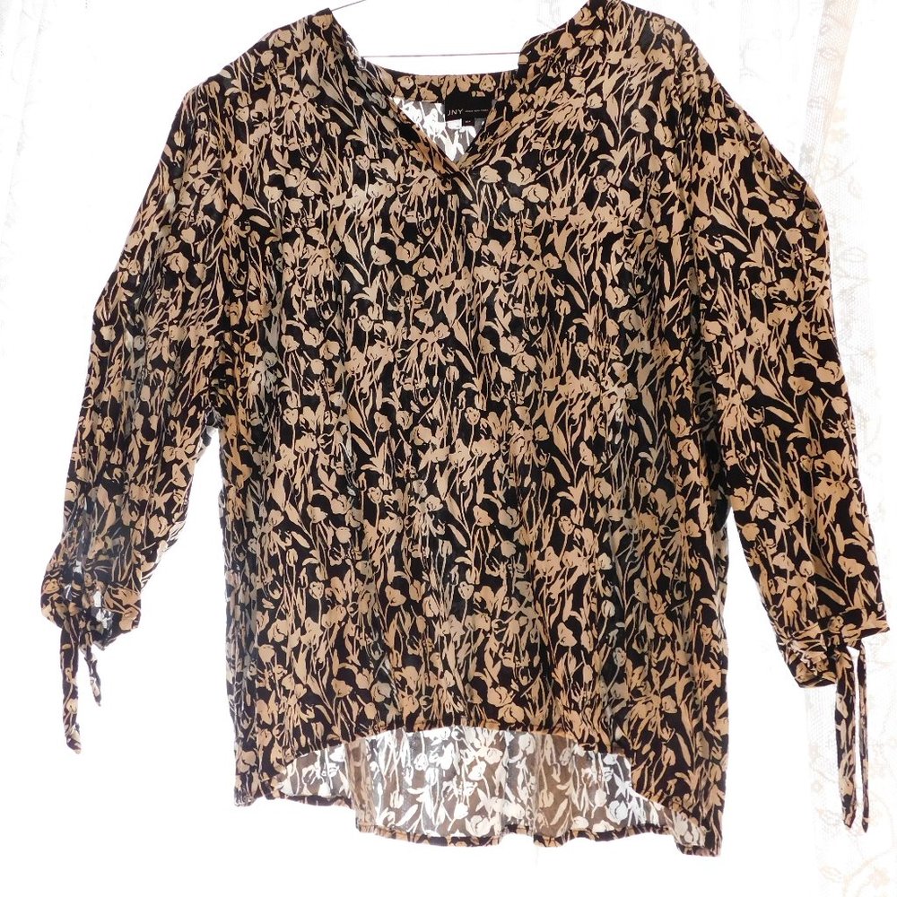 Black and White Blouse